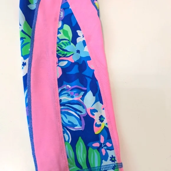 Lilly Pulitzer Weekender High Rise Midi Leggings Borealis Blue Social Sunset Sm - Picture 7 of 10